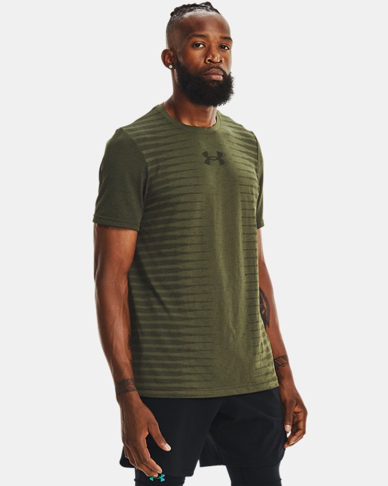 Camiseta de manga corta UA Seamless con marca para hombre, Green, pdpMainDesktop image number 0